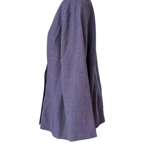 Vtg Helene Blake Purple Blazer Women's 22 Gold Buttons Old Money Preppy Office - Picture 3 of 9